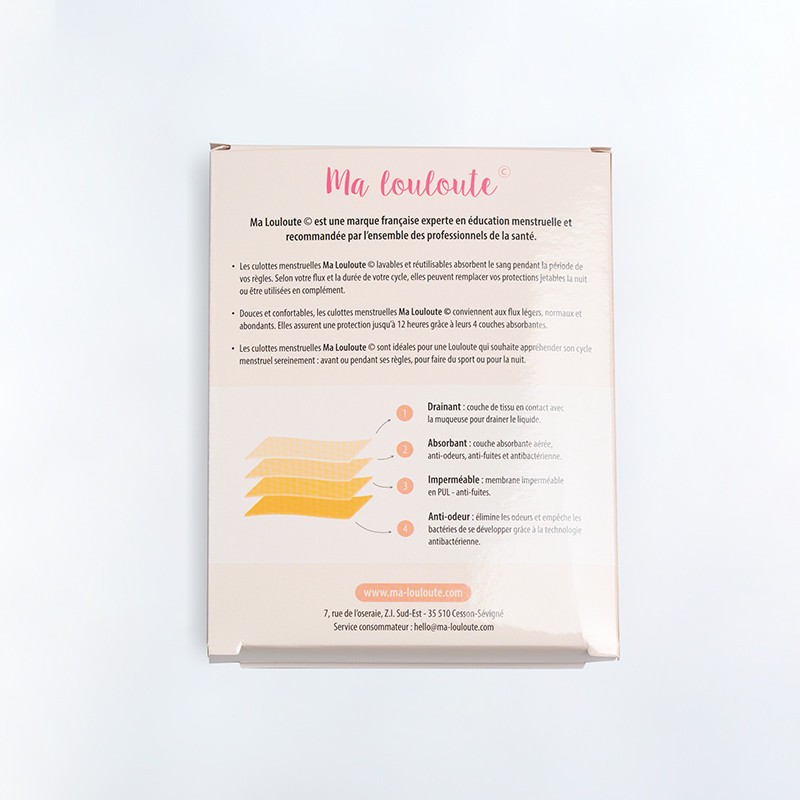 Ma Louloute| Culotte menstruelle  en coton BIO- HUBS | Ma Louloute