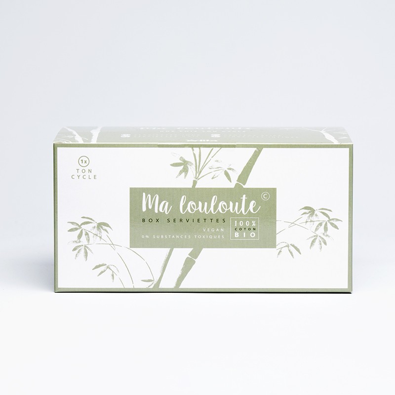 BOX serviettes hygiéniques 1x ton cycle | Ma Louloute