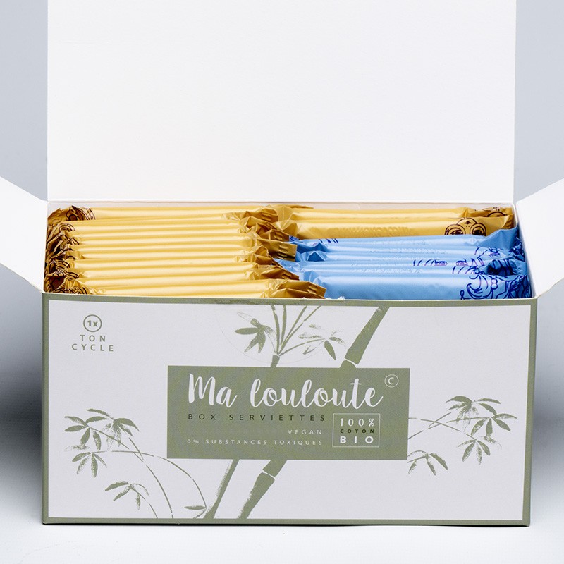 BOX serviettes hygiéniques 1x ton cycle | Ma Louloute
