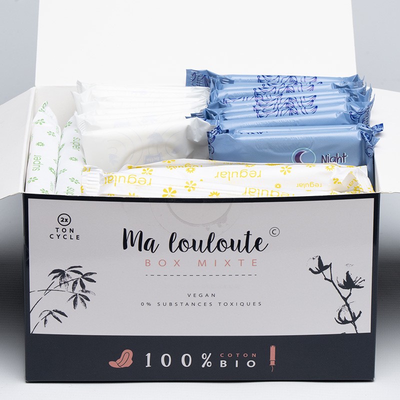 BOX serviettes et tampons 2 x ton cycle | Ma Louloute