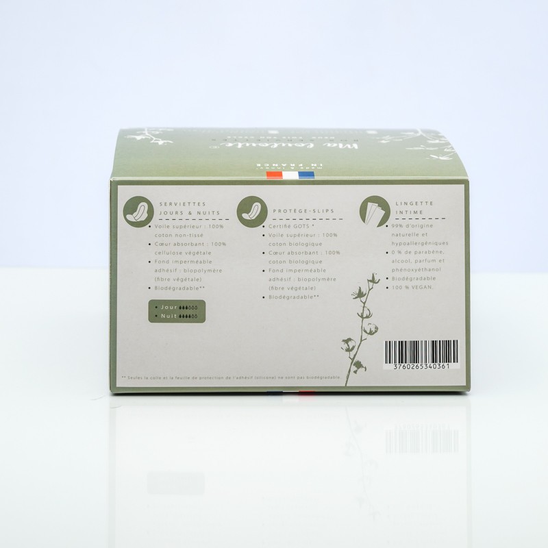 BOX serviettes périodiques 100% BIO- 2X ton cycle menstruel - livraison en 48H | Ma Louloute