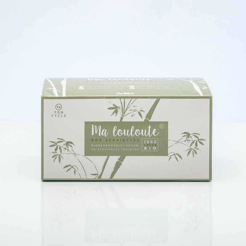 BOX serviettes périodiques 100% BIO- 1X ton cycle menstruel - livraison en 48H | Ma Louloute
