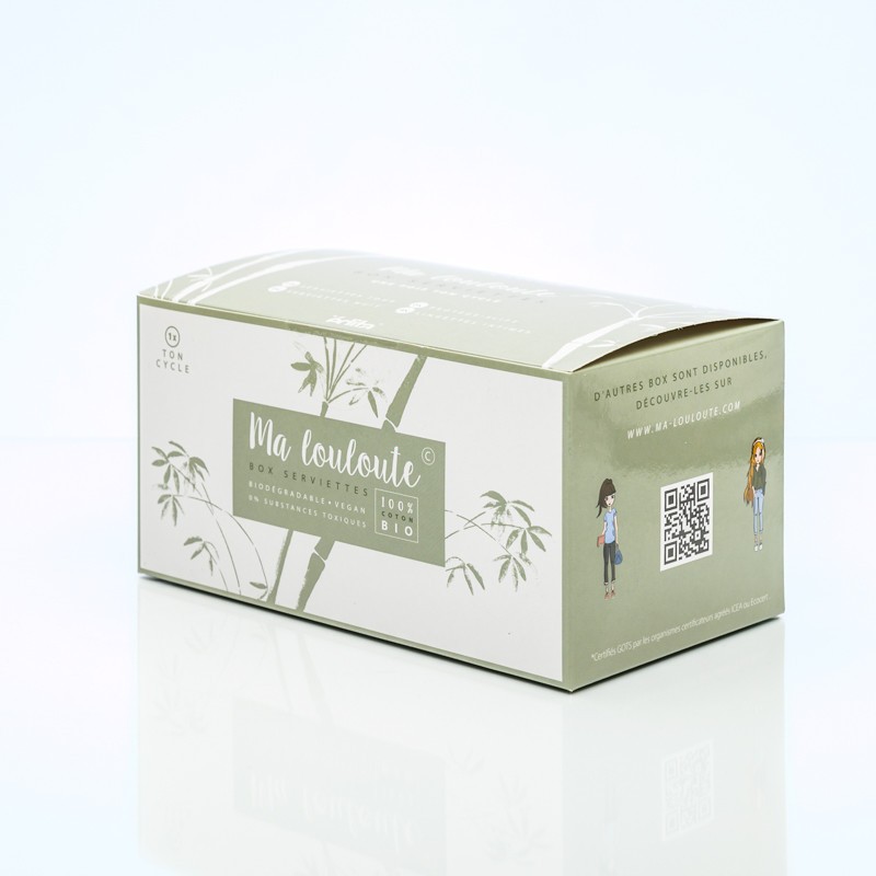 BOX serviettes périodiques 100% BIO- 1X ton cycle menstruel - livraison en 48H | Ma Louloute